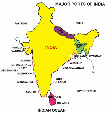 MAJOR SEA PORTS IN INDIA UPSC